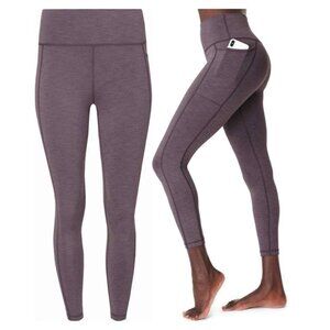 Sweaty Betty Super Sculpt Pocket 7/8 Yoga Leggings in Fig Purple Sz XL